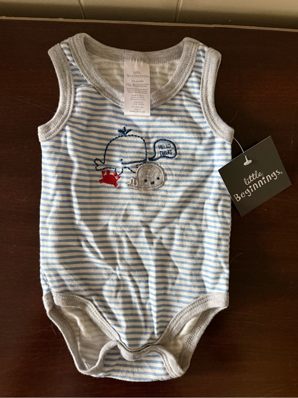 New With Tags, Baby Boys Onesie Tank Top Size 3-6 Months